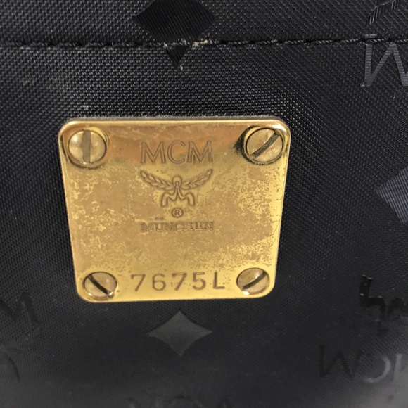 MCM  OVERSIZE TOTE SHOULDER BAG NYLON MONOGRAM BLACK - Picture 11 of 16